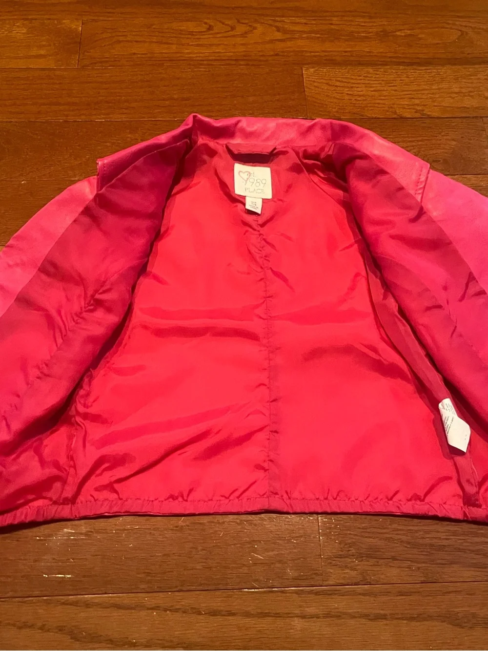 Girls Bright Pink Moto Jacket Size 5/6